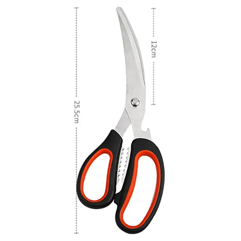 Skeyo Multi-Functional Stainless Steel Kitchen Scissors – Heavy-Duty Poultry, Fish & Household Cutting Shears