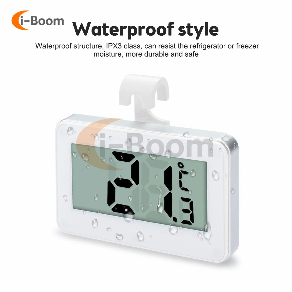 Electronic Refrigerator Thermometer – Magnetic Digital Temperature Monitor with Automatic Frost Alarm