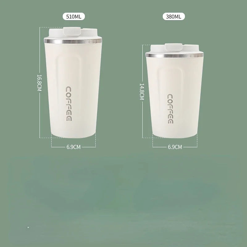 Stainless Steel Smart Temperature Display Coffee Tumbler – 380ml / 510ml Portable Vacuum Thermos Cup