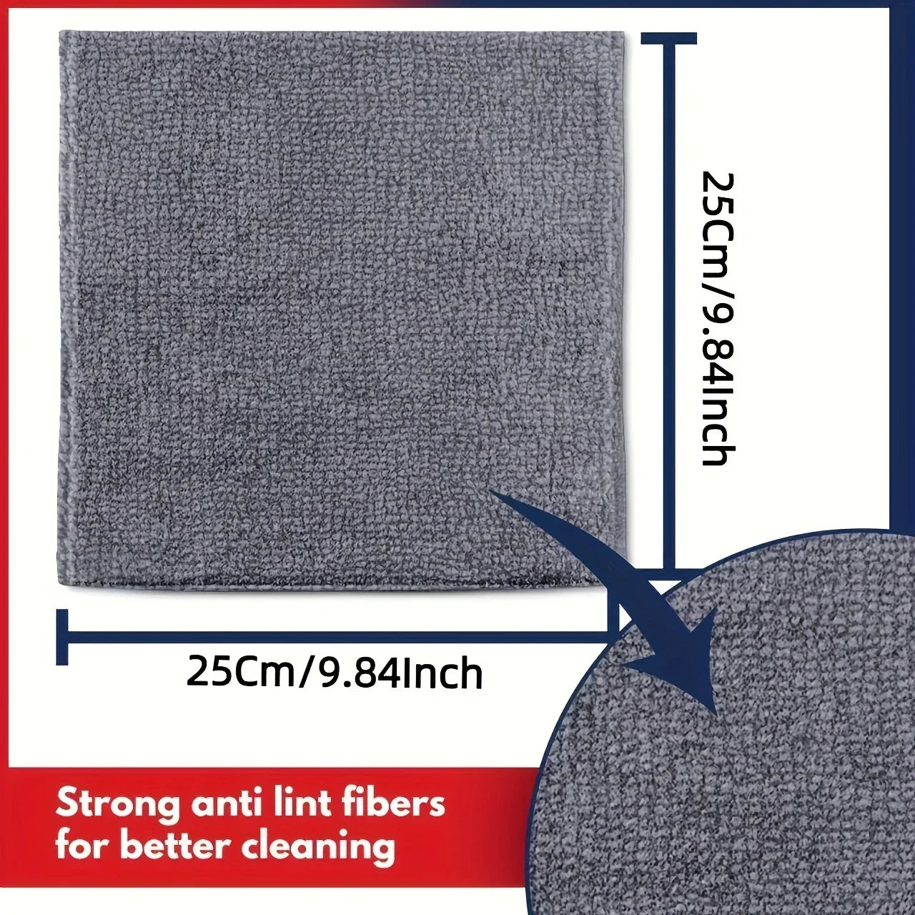 Ultra-Fine Microfiber Kitchen Towel Set – 5/10/20 Pack, Light Gray, Super Absorbent & Stain-Removing Cleaning Cloths