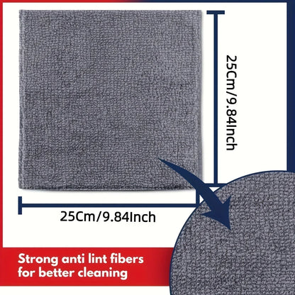 Ultra-Fine Microfiber Kitchen Towel Set – 5/10/20 Pack, Light Gray, Super Absorbent & Stain-Removing Cleaning Cloths