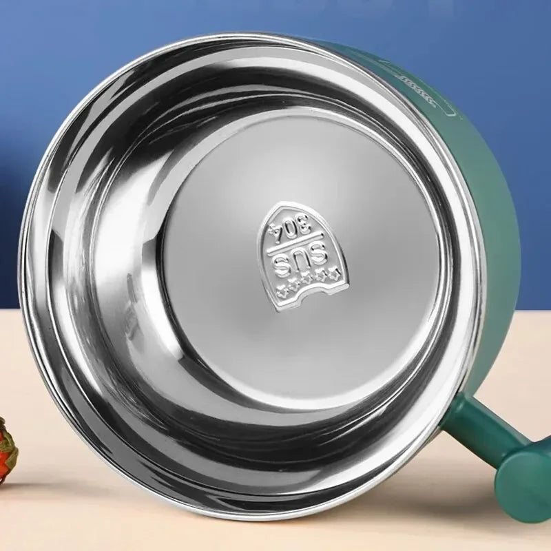 Stainless Steel Instant Noodle Bowl with Lid – Portable, Sealed & Drainable Food Container