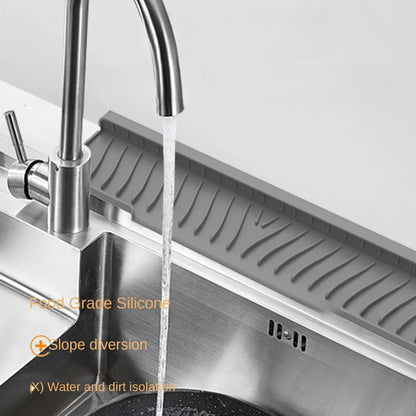 45cm Silicone Faucet Drain Mat – Anti-Slip Sink Splash Guard & Kitchen Sink Holder (Modern Farmhouse Decor)