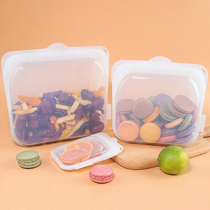 Reusable Silicone Stand-Up Zip Bag – Leakproof Fresh-Keeping Food Storage Bag