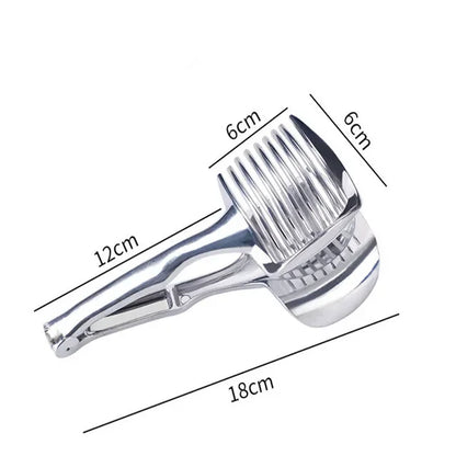 Stainless Steel Handheld Fruit Slicer Clip – Lemon, Orange, Tomato & Onion Cutter