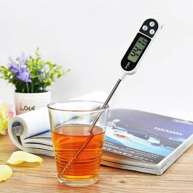 TP300 Digital Food Thermometer – Instant-Read Probe Thermometer for Meat, Oil, BBQ & Cooking