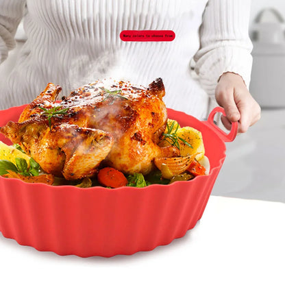 Reusable Silicone Air Fryer Liner Pot – Non-Stick, Heat-Resistant, Food-Safe Air Fryer Basket Accessory