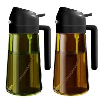 470ML Dark Glass Oil Sprayer – Light-Blocking Olive Oil Dispenser for Cooking, Air Fryer, BBQ & Seasoning