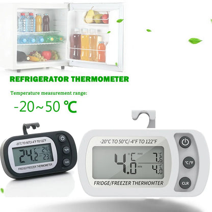 LCD Display Magnetic Hanging Refrigerator & Freezer Thermometer – Digital Temperature Meter for Fridge, Freezer & Kitchen Use