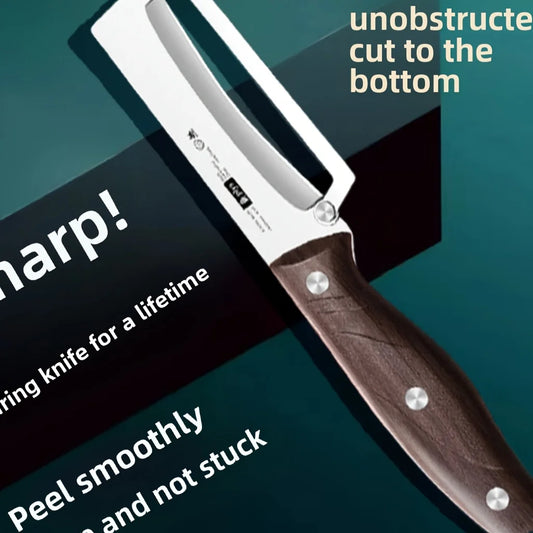 Stainless Steel Peeler with Wooden Handle – Smooth, Durable Fruit & Vegetable Peeler