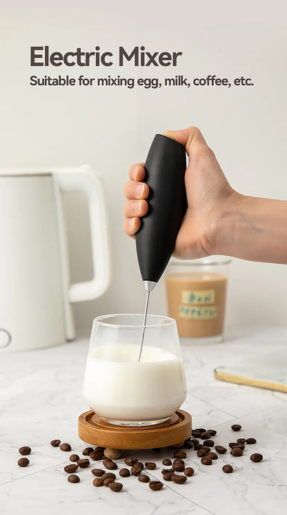 Electric Handheld Milk Frother & Mini Egg Beater – Wireless High-Speed Coffee & Drink Mixer