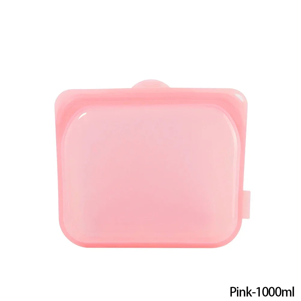 Reusable Silicone Stand-Up Zip Bag – Leakproof Fresh-Keeping Food Storage Bag