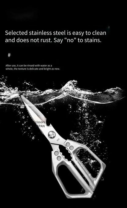 Stainless Steel Heavy-Duty Kitchen Scissors – Multi-Functional Bone Cutter for Chicken, Fish, Meat, Fruits & Vegetables
