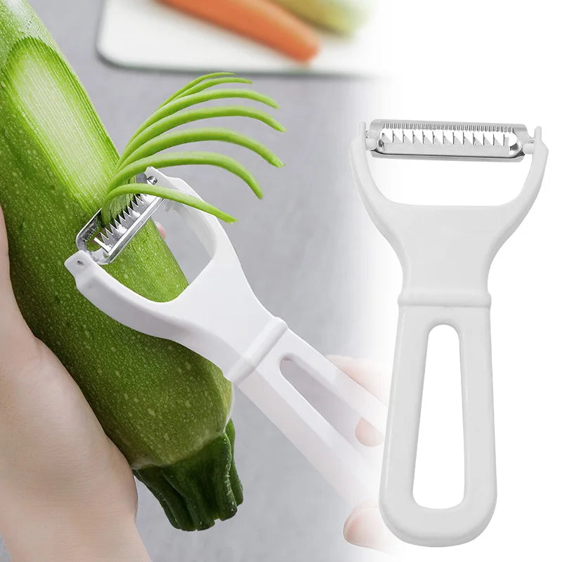 Stainless Steel Julienne Peeler &amp; Vegetable Slicer – Multi-Function Shredder for Fruits &amp; Vegetables
