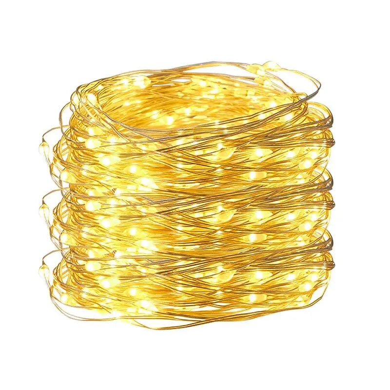 USB LED Fairy String Lights 5M – Waterproof Silver Wire Garland Light for Christmas, Wedding & Holiday Decor (CE & RoHS Certified)