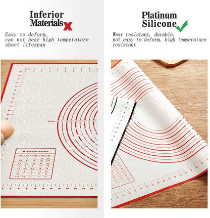 BUYYES Extra-Large Silicone Baking Mat – Non-Stick Kneading Pad for Dough, Pizza, Pastry & Cake Prep