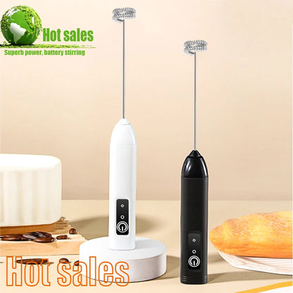 Electric Milk Frother & Mini Egg Beater – Handheld Coffee Foamer & Portable Drink Mixer