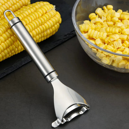 Stainless Steel Corn Peeler & Stripper – Quick Cob Cutter, Kernel Remover & Planer Tool for Easy Corn Prep