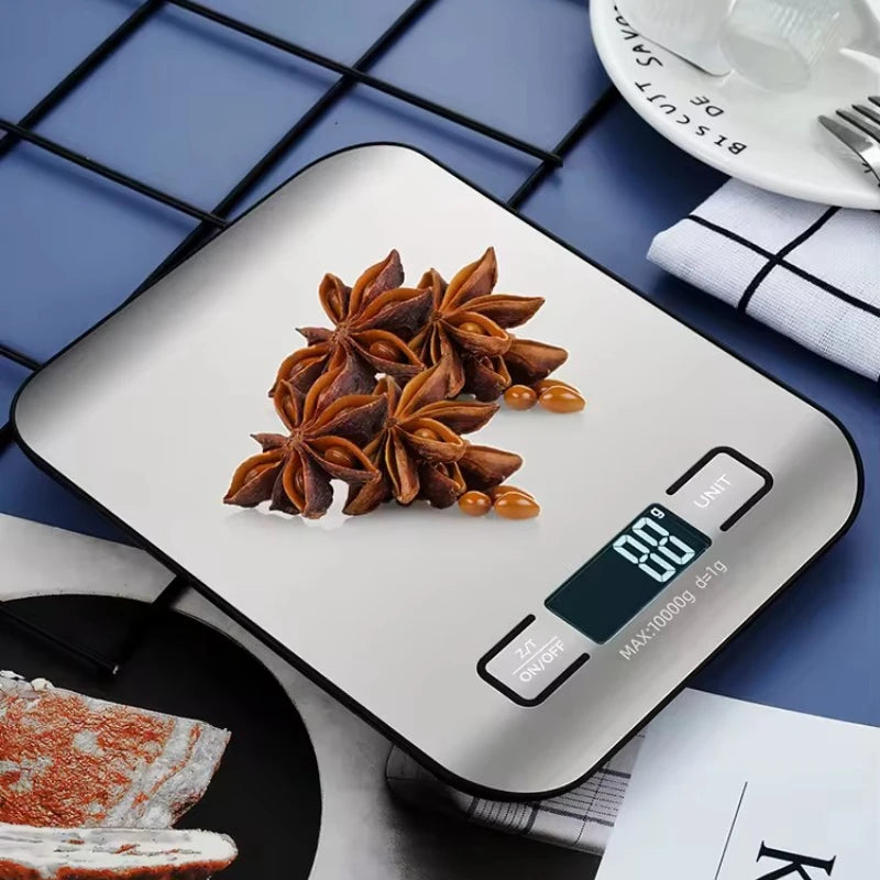 Digital Kitchen Scale – 5kg/1gm Precision with LED Display & Stainless Steel Panel