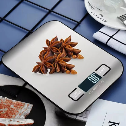 Digital Kitchen Scale – 5kg/1gm Precision with LED Display & Stainless Steel Panel