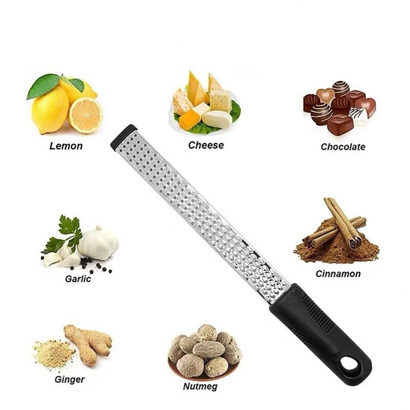 Multifunction Stainless Steel Handheld Grater & Slicer for Cheese, Lemon, Chocolate & Vegetables