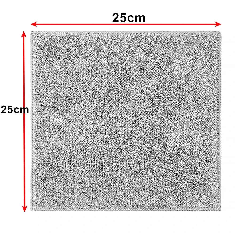 Bamboo Charcoal Super Absorbent Dishcloths – Thickened, Oil-Resistant Kitchen Cleaning Cloths (1–50 PCS)