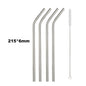 Premium 304 Stainless Steel Reusable Metal Drinking Straws – Straight & Bent Straws with Cleaning Brush | Eco-Friendly Bar & Kitchen Accessory