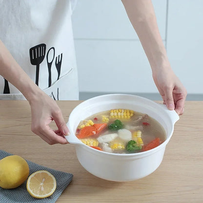 Microwave-Safe Heating Pot With Vented Lid – Eco-Friendly Soup, Rice & Steamed Food Container