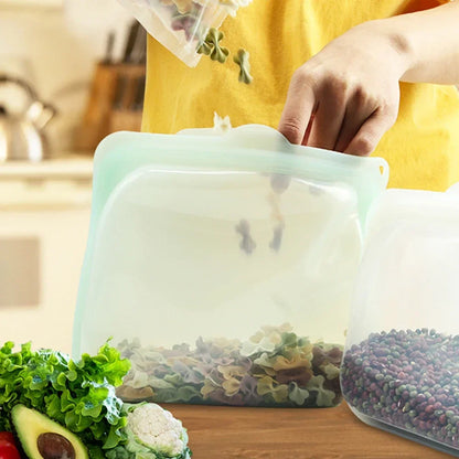 Reusable Silicone Stand-Up Zip Bag – Leakproof Fresh-Keeping Food Storage Bag