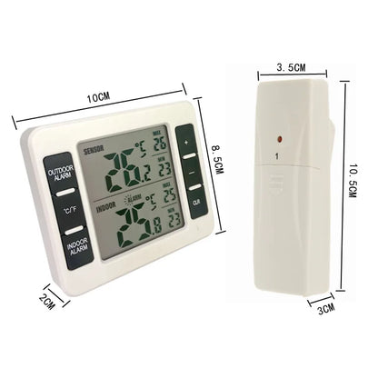 Digital Wireless Refrigerator Thermometer – Cordless Fridge/Freezer Temperature Monitor (-40°C~60°C)