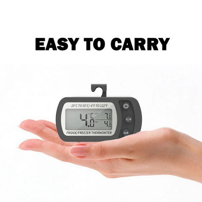 LCD Display Magnetic Hanging Refrigerator & Freezer Thermometer – Digital Temperature Meter for Fridge, Freezer & Kitchen Use