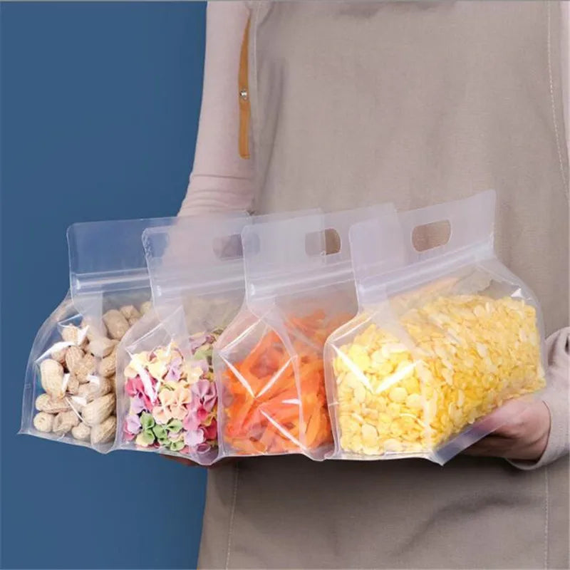 Reusable Silicone Stand-Up Zip-Shut Food Storage Bag – Leakproof, Fresh-Keeping, Eco-Friendly Kitchen Container