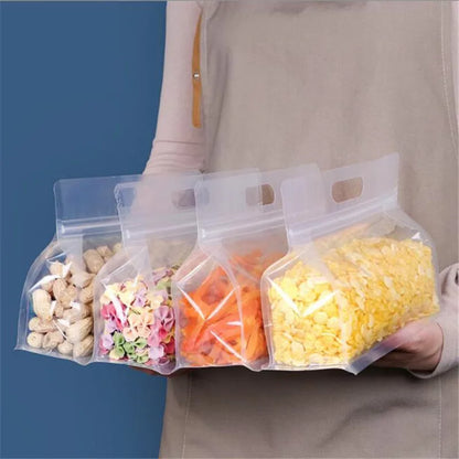 Reusable Silicone Stand-Up Zip-Shut Food Storage Bag – Leakproof, Fresh-Keeping, Eco-Friendly Kitchen Container