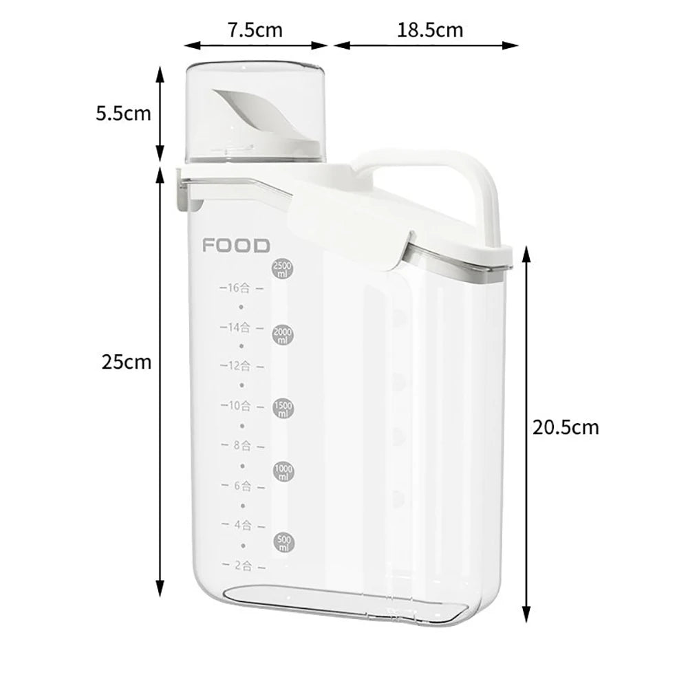 Custom Pet Food Storage Bucket – Moisture-Proof Sealed Container with Scale for Dog & Cat Food (2L / 3L)