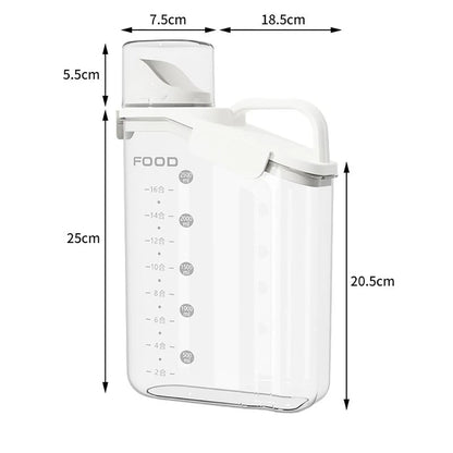 Custom Pet Food Storage Bucket – Moisture-Proof Sealed Container with Scale for Dog & Cat Food (2L / 3L)