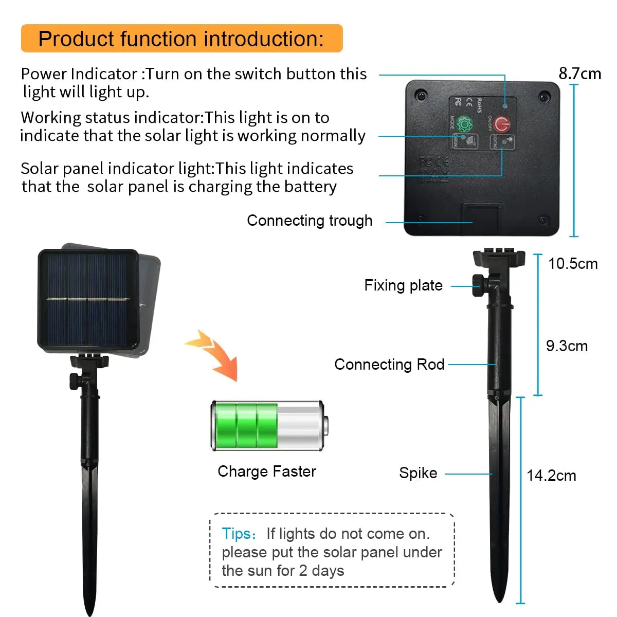 LED Solar Light String Outdoor Waterproof Christmas Decoration 200led Crystal Ball Camping Fairy Garland Garden Party Lamp