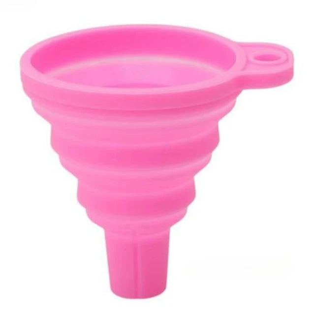 Mini Foldable Silicone Funnel – Collapsible Portable Funnel for Fuel, Oil, Kitchen Use & Liquids (Food-Grade Silicone)