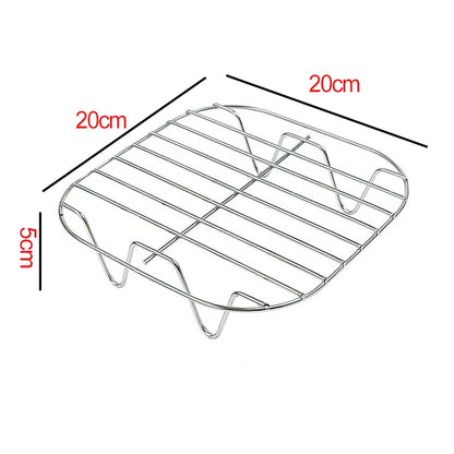Air Fryer Baking Rack Metal Square/Round/Rectangle Oven Grill Racks Airfryer Accessories for Cosori,Instant Vortex,Gourmia,Foodi