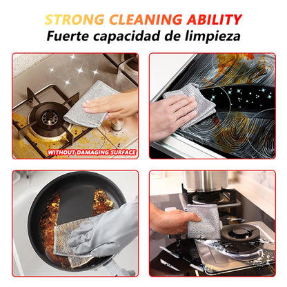 Magic Cleaning Cloth – Multipurpose Wire Mesh Miracle Scrubber for Tough Stains & Daily Dishwashing