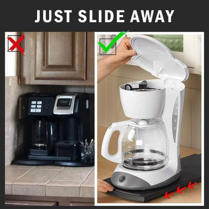 Movable Coffee Maker Sliding Tray – 25 lbs Capacity Appliance Caddy for Countertops & Kitchen Organization