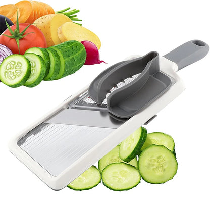Adjustable Stainless Steel Mandoline Slicer – Multi-Function Veggie Chopper & Grater