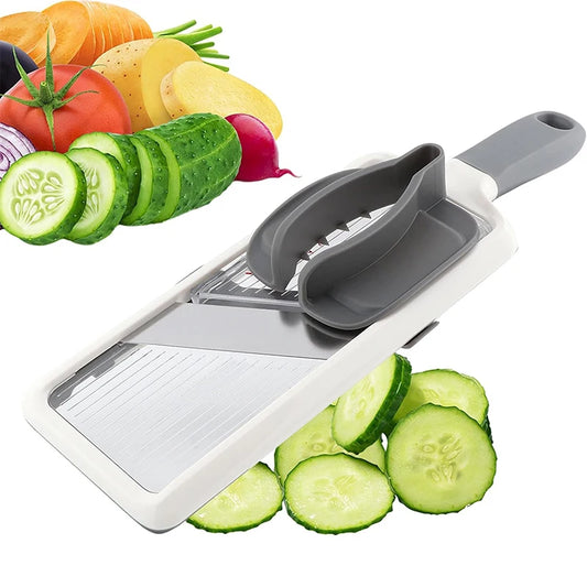 Adjustable Stainless Steel Mandoline Slicer – Multi-Function Veggie Chopper & Grater