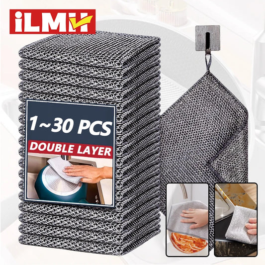 Magic Cleaning Cloth – Multipurpose Wire Mesh Miracle Scrubber for Tough Stains & Daily Dishwashing