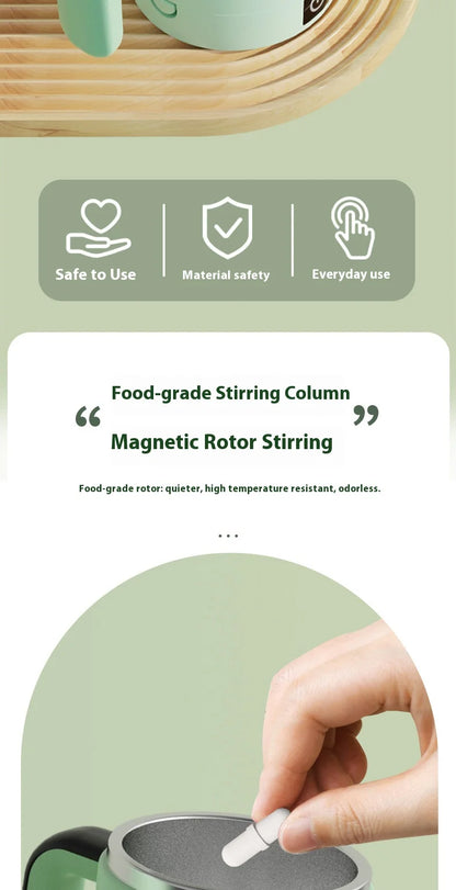 Smart Automatic Magnetic Stirring Cup – Temperature Display, USB Rechargeable, 380ml Portable Self-Mixing Mug