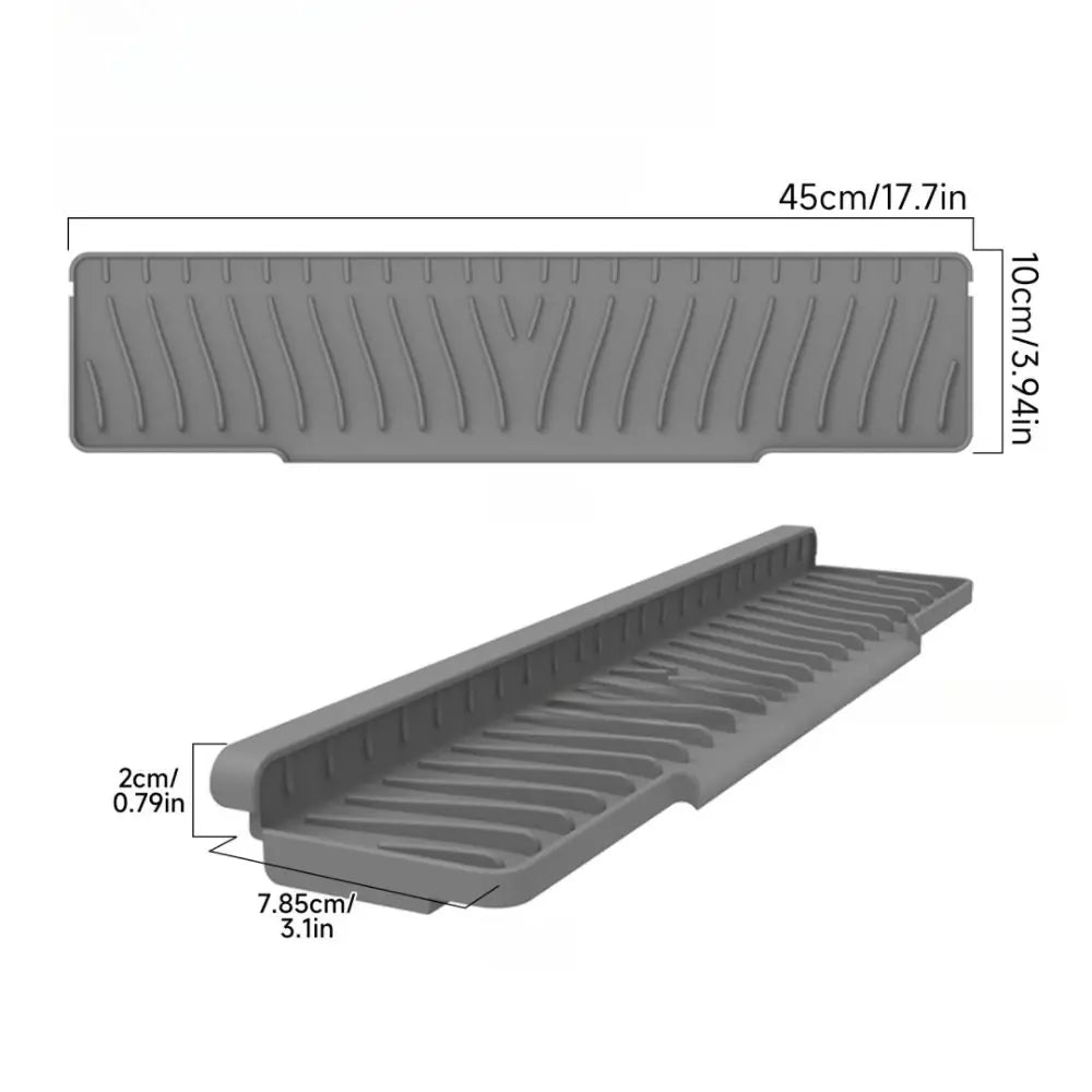 45cm Silicone Faucet Drain Mat – Anti-Slip Sink Splash Guard & Kitchen Sink Holder (Modern Farmhouse Decor)