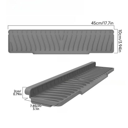 45cm Silicone Faucet Drain Mat – Anti-Slip Sink Splash Guard & Kitchen Sink Holder (Modern Farmhouse Decor)