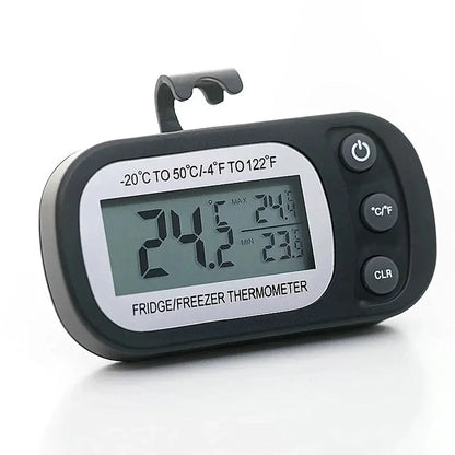 LCD Display Magnetic Hanging Refrigerator & Freezer Thermometer – Digital Temperature Meter for Fridge, Freezer & Kitchen Use