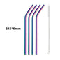 Premium 304 Stainless Steel Reusable Metal Drinking Straws – Straight & Bent Straws with Cleaning Brush | Eco-Friendly Bar & Kitchen Accessory
