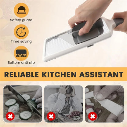 Adjustable Stainless Steel Mandoline Slicer – Multi-Function Veggie Chopper & Grater