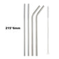 Premium 304 Stainless Steel Reusable Metal Drinking Straws – Straight & Bent Straws with Cleaning Brush | Eco-Friendly Bar & Kitchen Accessory